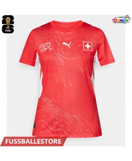 Günstige Schweiz Heimtrikot Damen WM 2026 Kurzarm